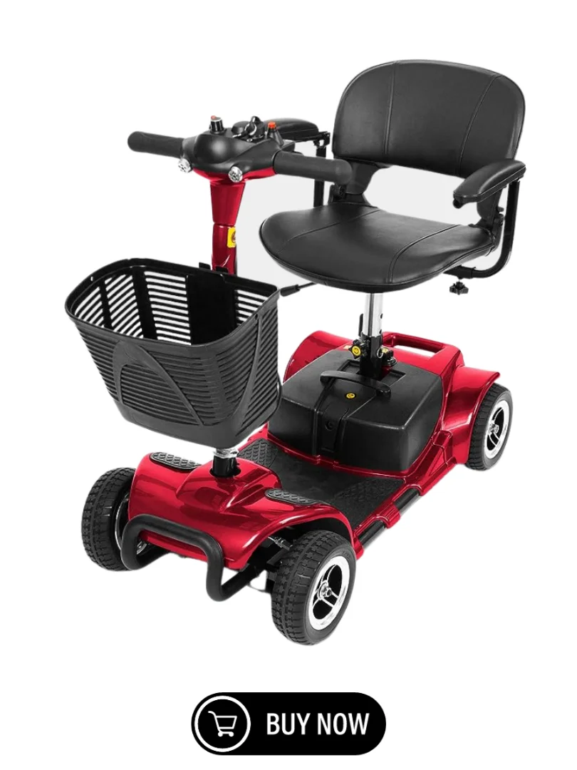 Vive 4 Wheel Mobility Scooter - Electric Powered Wheelchair Device 