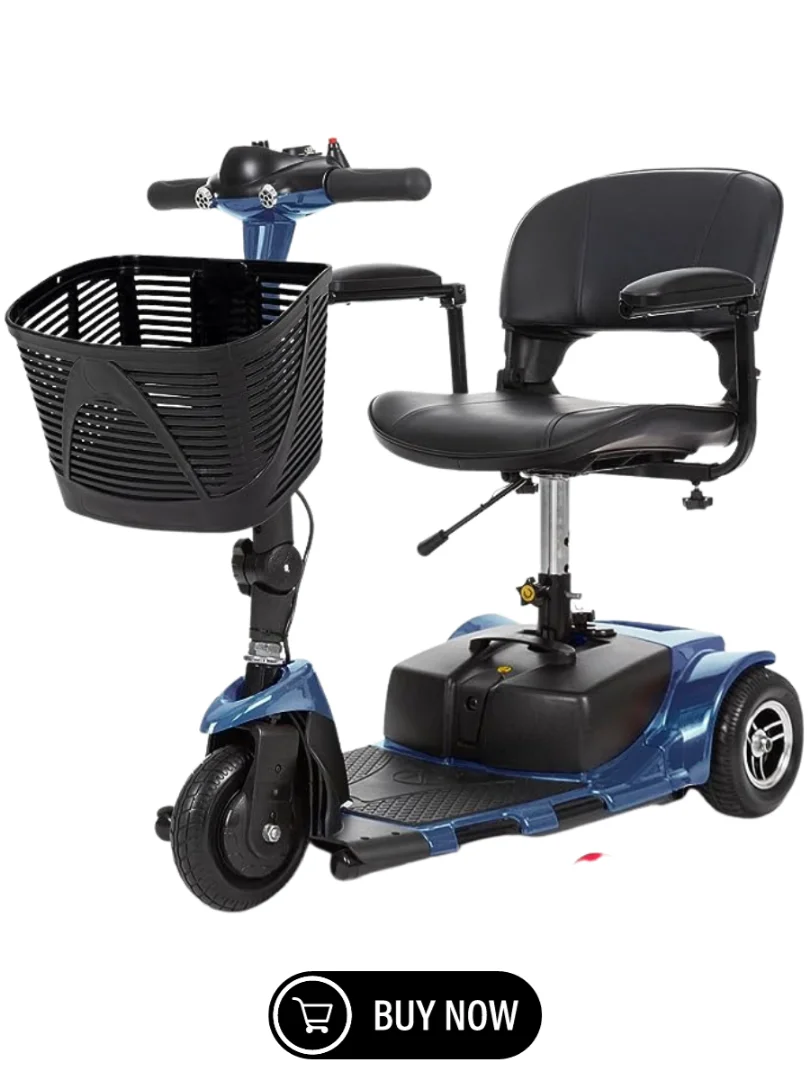 Vive 3 Wheel Mobility Scooter - Electric Powered Mobile Wheelchair Device for Adults 